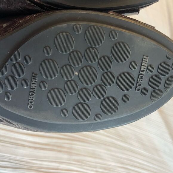 JIMMY CHOO Morse black patent leather ballet flats shoe, size 38 1/2 US size 8.5 - Picture 9 of 9